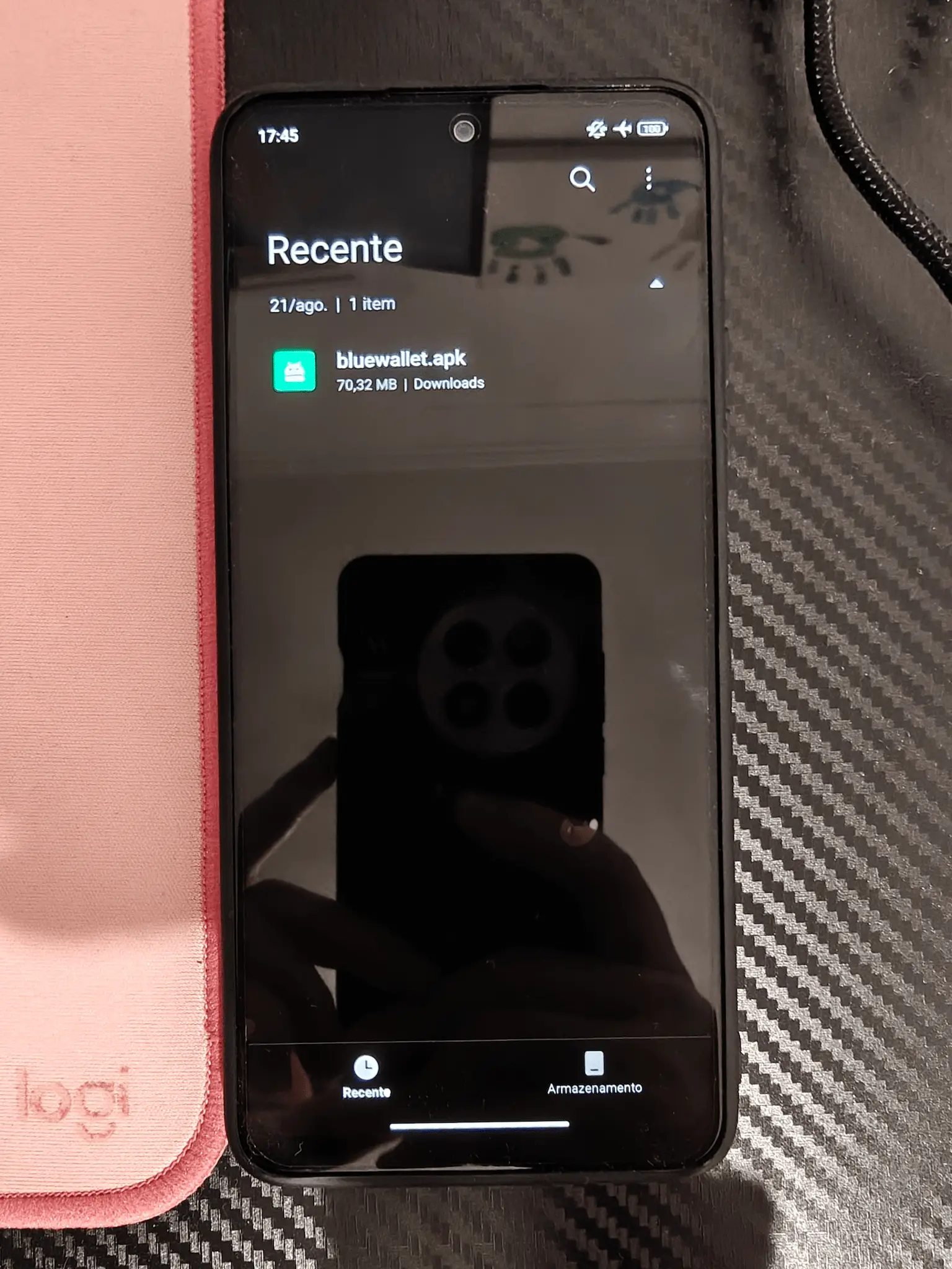 Transferir APK para Android