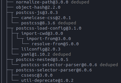npm-ls